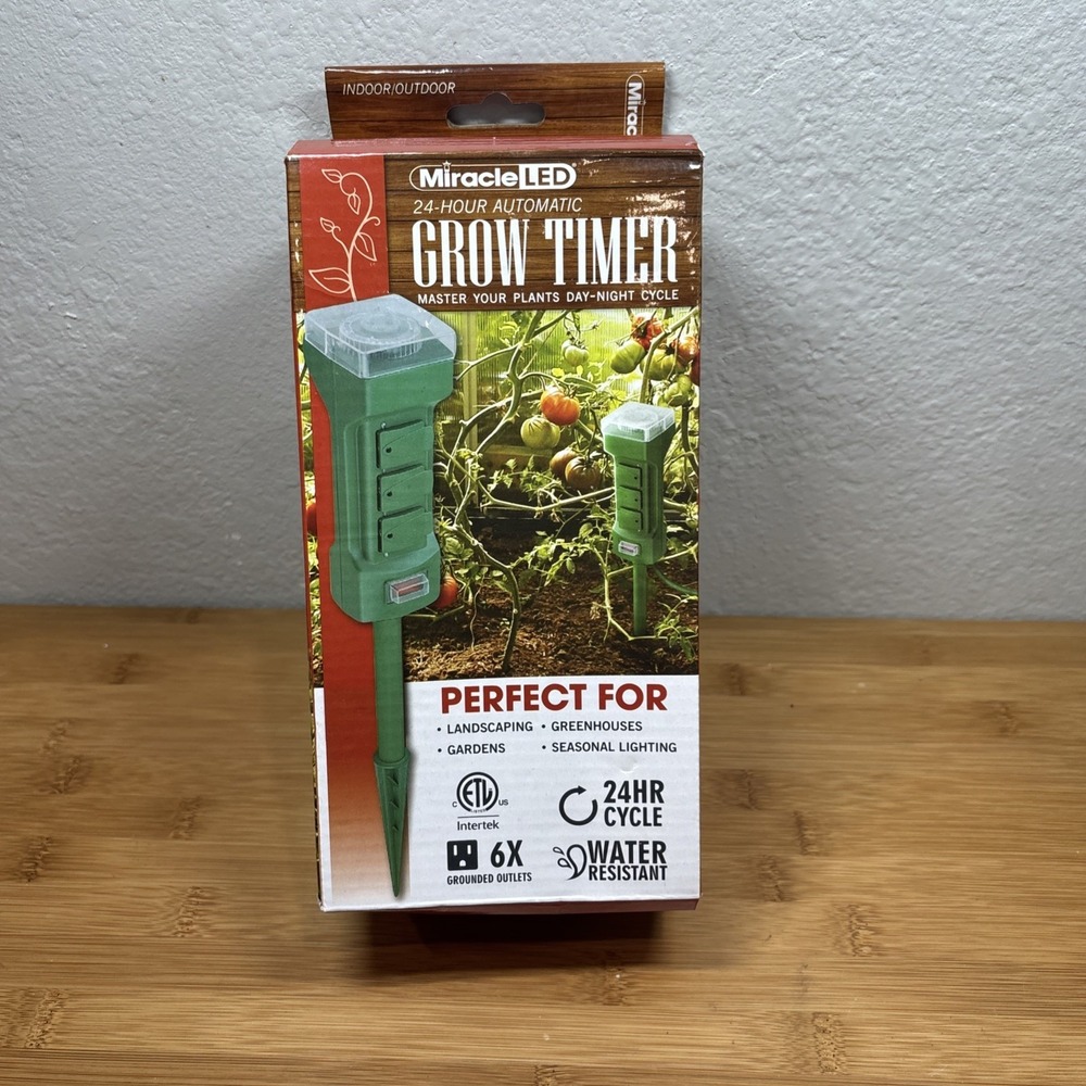 Miracle‎ LED 6-outlet Grow Timer Auto On/off  24 hour Cycle Water-Resistant